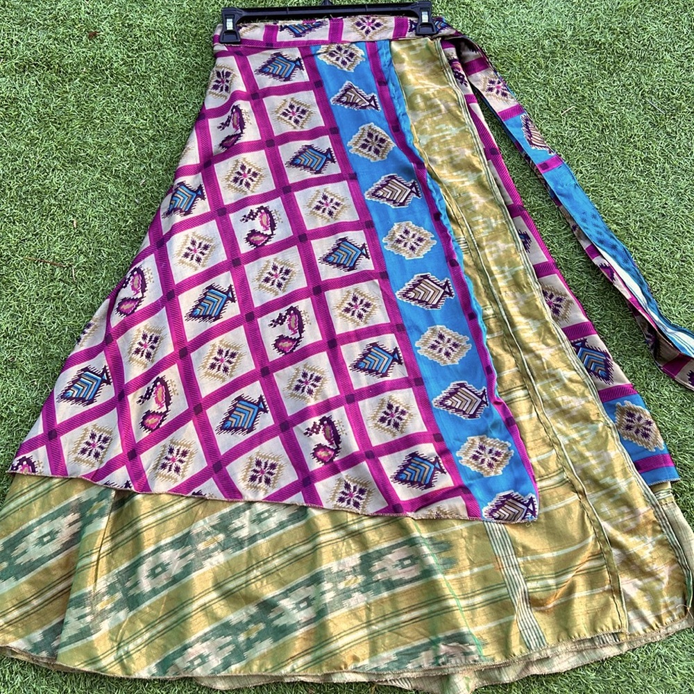Bohemian Reversible Flowy Iridescent Skirt